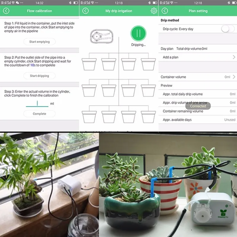 Cell Phone Control Intelligent Garden Automatic Watering Controller Indoor Plants Drip Irrigation Device Water Pump Timer System Cell Phone Control Intelligent Garden Automatic Watering Controller Indoor Plants Drip Irrigation Device Water Pump Timer System