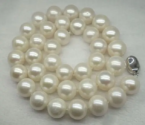 

FREE SHIPPING HOT sell new Style >>>> wholesale price NEW AAA 11-12 MM WHITE SOUTH SEA PEARL NECKLACE 18