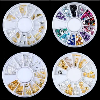 

ROSALIND 1 Box 3D Nail Art Rhinestones nails accessoires Glitters Acrylic Rhinestones for nails Manicure Nail Art Decoration