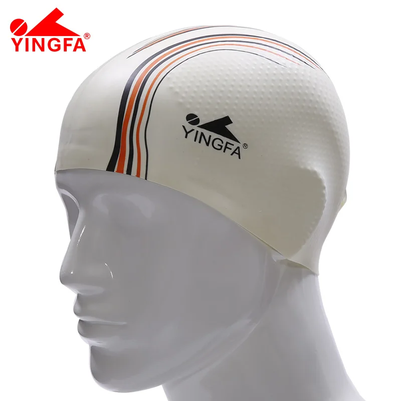 Yingfa Elastic Unisex Flexible Waterproof Silicon Swimming Cap Adult Waterdrop Head Swim Caps