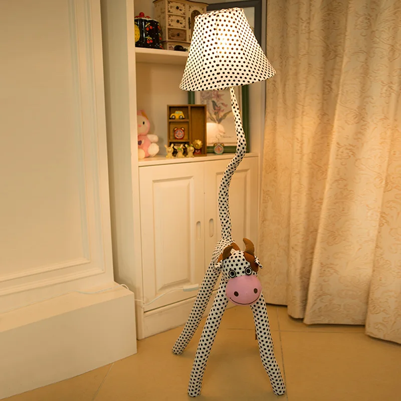 

Fujian rural country cloth black and white spotted cow Island landing lighting study bedroom living room children's room