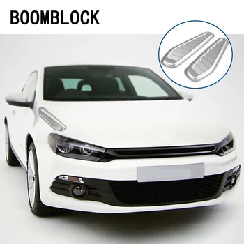 

BOOMBLOCK 2pcs/set 3D Car Leaf Stickers Carbon Fiber For Renault Megane 2 3 Duster Logan Honda Civic 2006-2011 Fit Accord