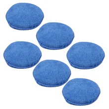 DWCX 6 шт. универсальная Губка из микрофибры воск для шлифовки автомобиля подушечка-аппликатор для чистки и полировки салфетки для протирки