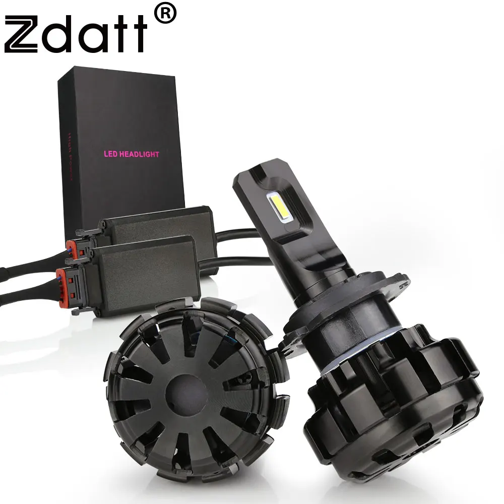 

Zdatt Super Bright Car Headlights H7 LED H4/HB2/9003 H8/H9/H11 HB3/9005 H1 Auto Bulb 80W 9600LM Automobiles Headlamp 6000K