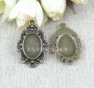 

Free Shipping(A2347) 14mmx10mm oval DIY bronze Cameo Settings Alloy Cork Base Making Charm Pendant Jewelry Accessories Findings
