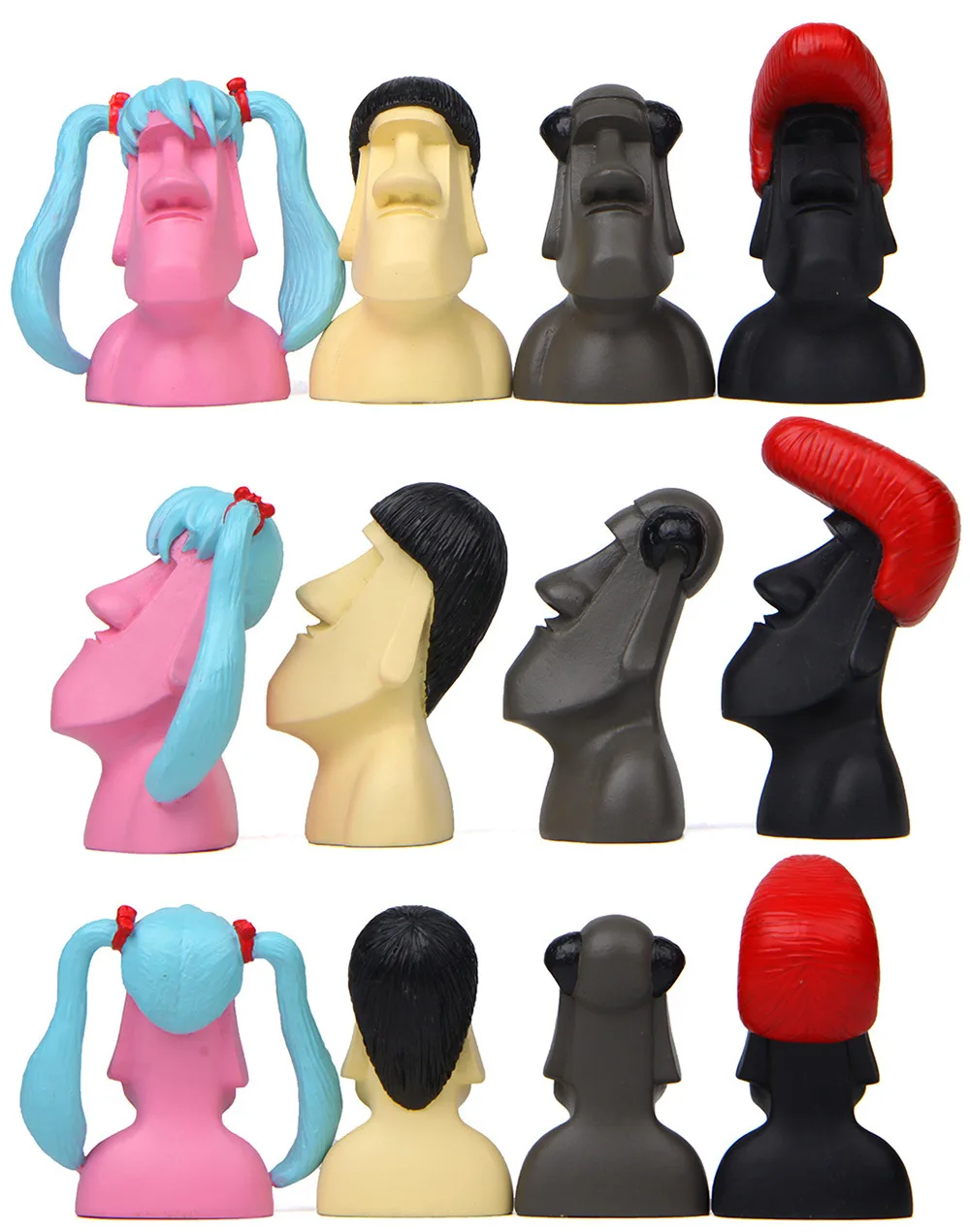 Каменные статуи Moai забавная полимерная миниатюрная гигантская статуя на