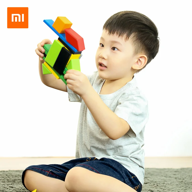 Оригинальные Xiaomi Mijia Mitu магнитные строительные блоки робота Mitu магнитные игрушечные блоки дизайнерские магнитные игрушки Детский подарок на день рождения