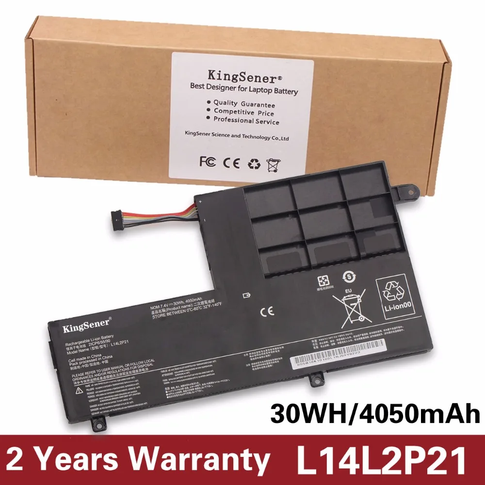 @1 Аккумулятор для ноутбука KingSener LENOVO Yoga 500-14ISK S41-70 S41-75 S41-70AM-IFI S41-35 L14M2P21 ✔
