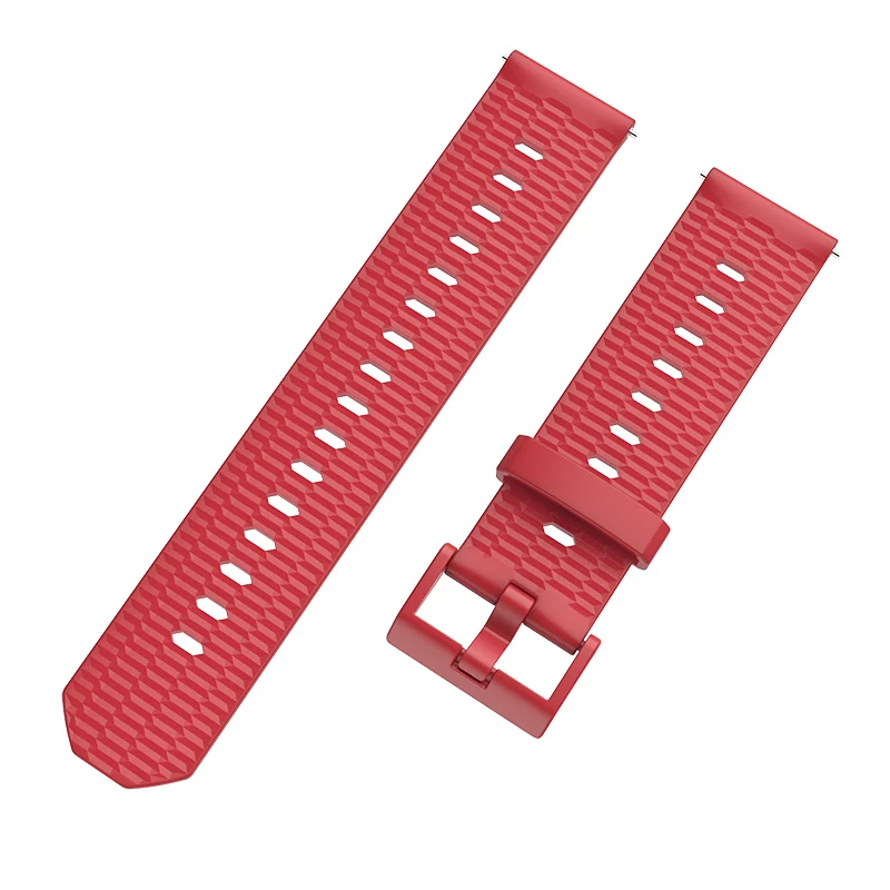 Ремешок 20 мм 22 мм для Xiaomi Huami Amazfit GTS Bip BIT PACE Stratos 2 Lite, браслет, аксессуары, ремешок для часов, силиконовый ремешок - Цвет: Red