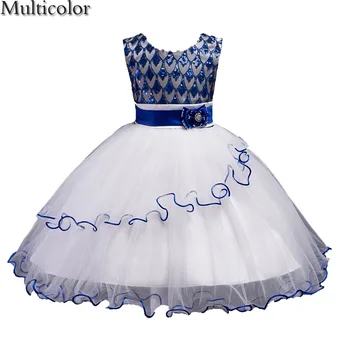 

Multicolor Hot Sell Girl Dresses For Weddings Girls Party Princess Kids Clothes For 2-14 Year Birthday Dress Children Clothing