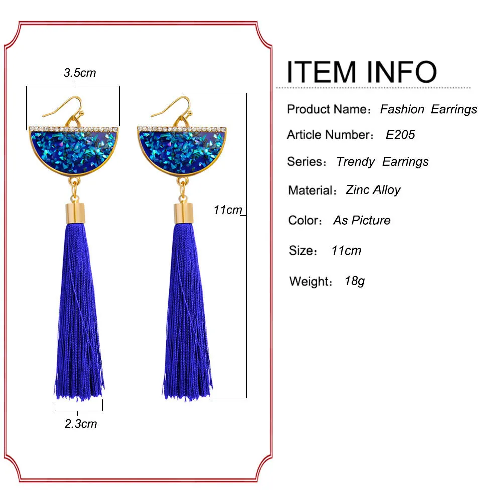 trendy long fringe earrings for women07