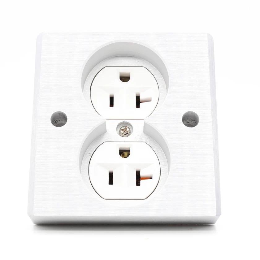 Free shipping 2pcs white High Quality Power US AC Power Receptacle Wall