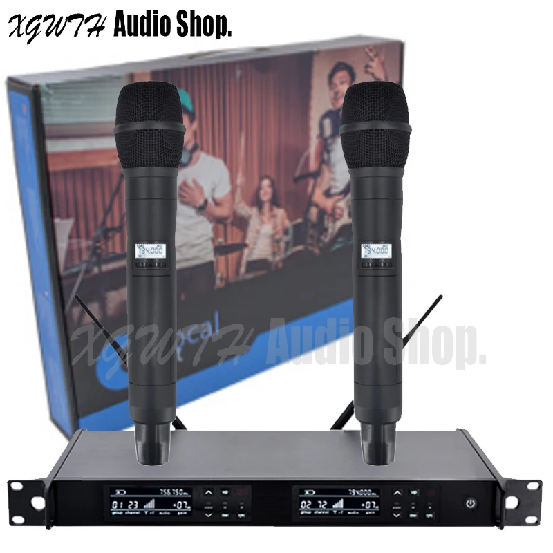 UHF Беспроводная микрофонная система с UR24D Mic Mics караоке 2 Динамический Ручной