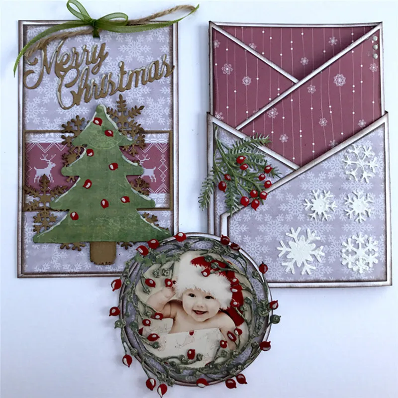 

Eastshape Tree with Snowflakes Metal Cutting Dies New 2019 for Craft Dies Scrapbooking Album Embossing Paper Card Die Cut