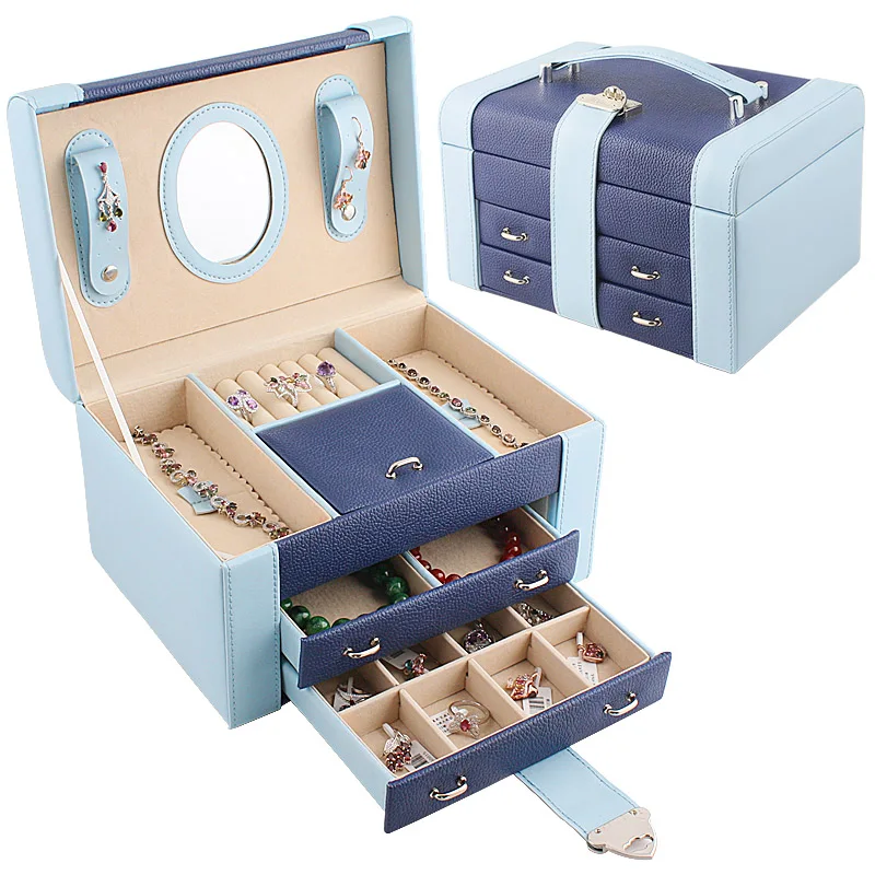 Free shipping new 2013 Europe type double jewelry box wedding gift