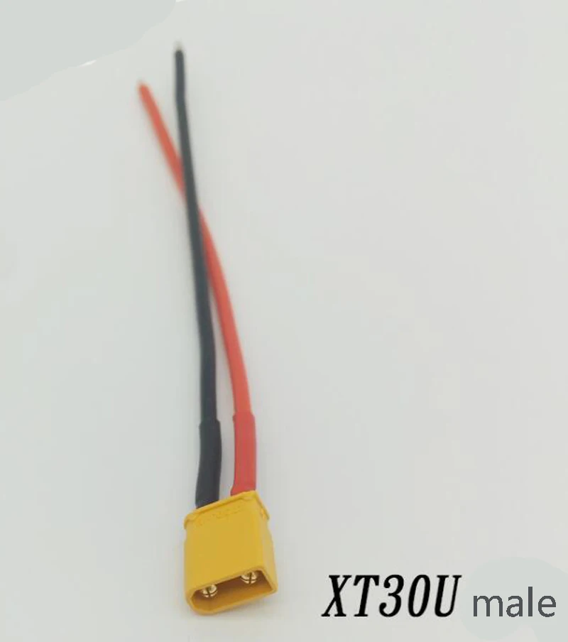 Разъём XT30 папа c проводом 16AWG 10 см