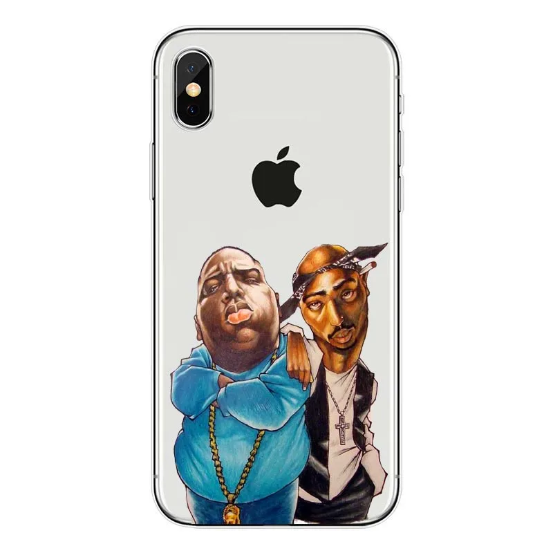 2Pac Makaveli Tupac Amaru Shakur transparent silicone soft TPU Phone Cover Case For iPhone 4 5 6 Plus 7 8 Plus X Fundas Coque