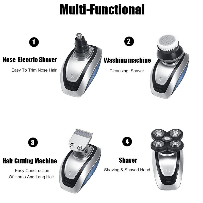 5 в 1 станок для бритья 4D бритва перезаряжаемая электрическая бритва портативные электрические бритвы для мужчин набор для ухода за бородой для путешествий