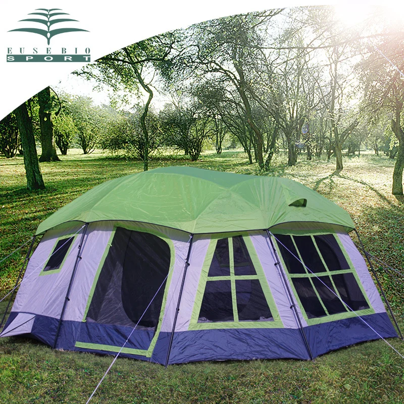 

EUSEBIO outdoor activity marquee 8 bunk tent camping professional large-scale wind and rain tent
