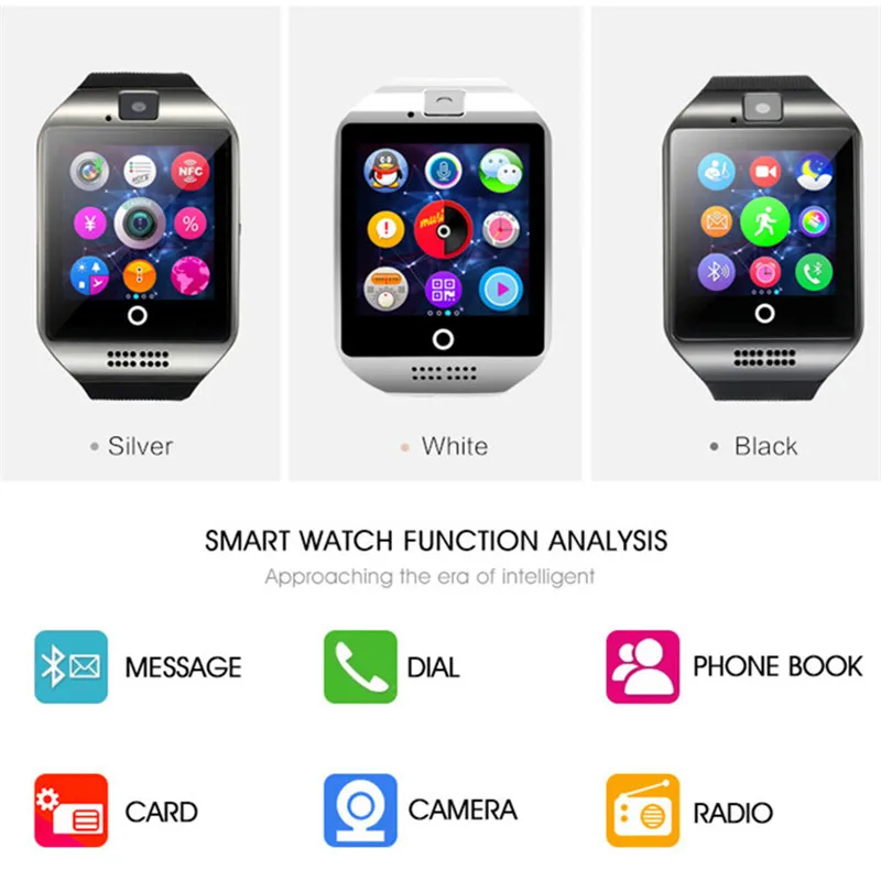 Смарт-часы Reloj inteligente Q18 с Bluetooth, шагомером, мужские и женские спортивные студенческие умные часы для Android relogio