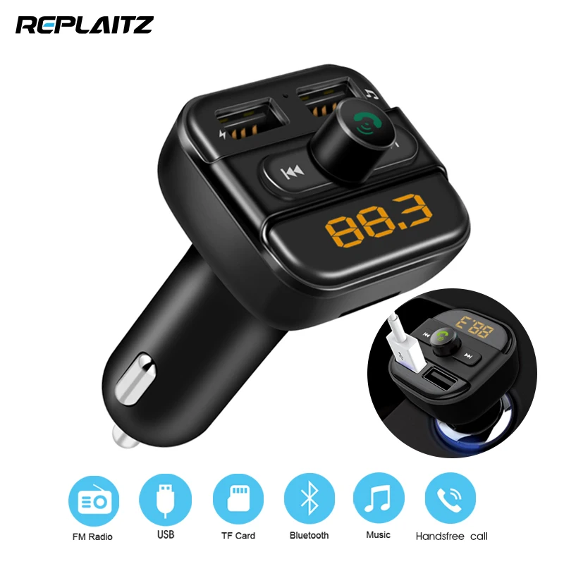 FM Transmitter Wireless Car Bluetooth Handsfree Dual USB Charging Ports