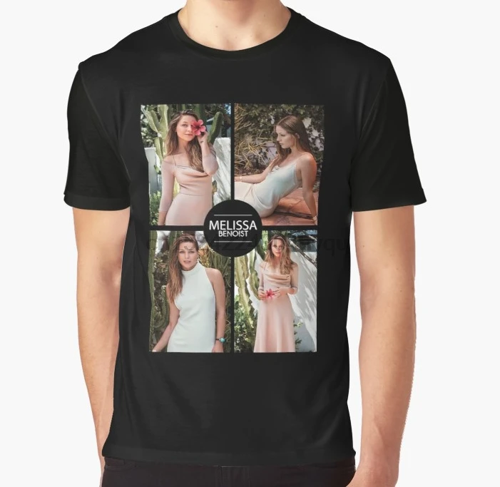 

All Over Print 3D Women T Shirt Men Funny tshirt Melissa Benoist Squares (Black Background) Graphic T-Shirt