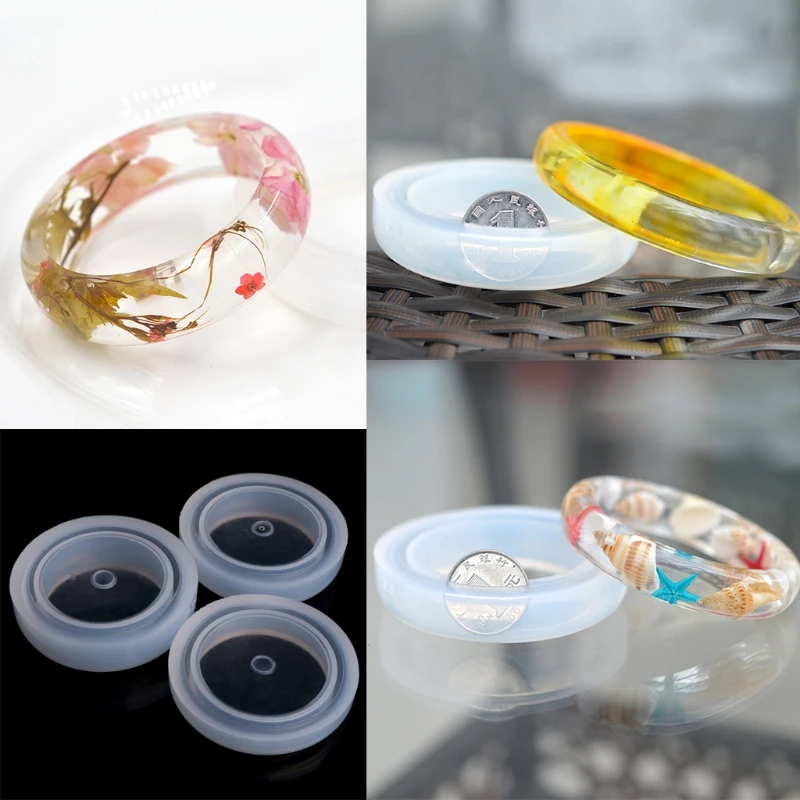 

Round Silicone Mold Casting Mould For Resin Bangle Bracelet Jewelry DIY Tool Hot