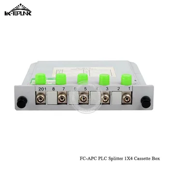 

5pcs FTTH 1*4 FC APC PLC splitter Cassette box 1*4 splitter Fiber Optical Coupler Cassette Box PLC Splitter Card Module Insert