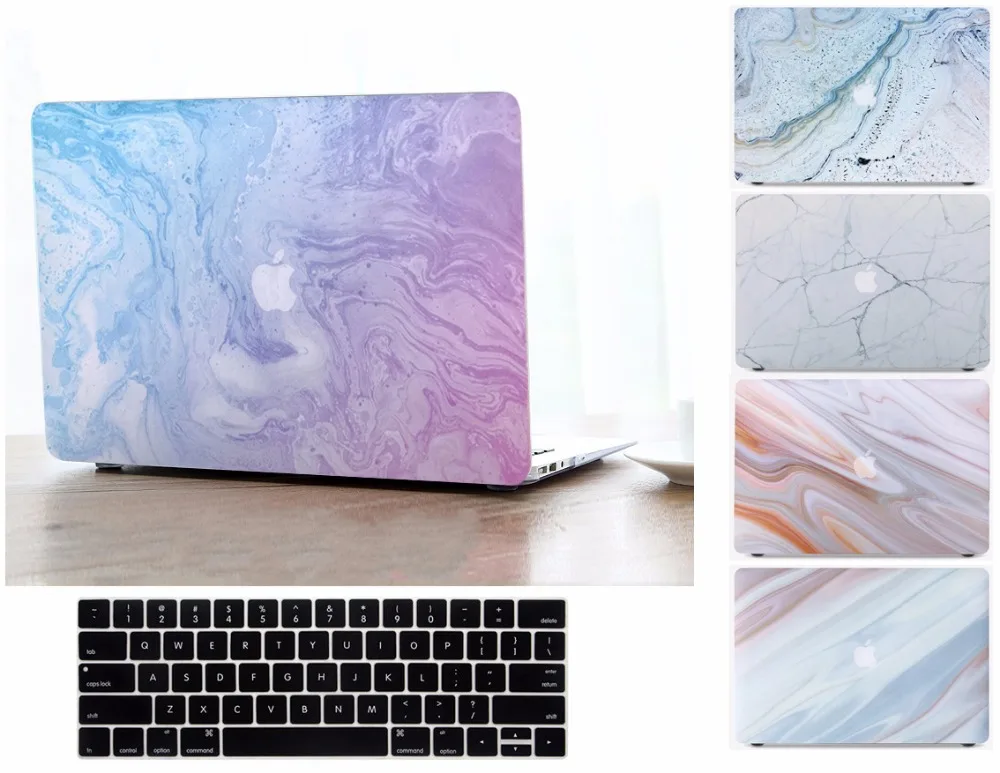 New Fashion Marble Pattern Hard Shell Case Keyboard Cover Skin Set For font b Apple b