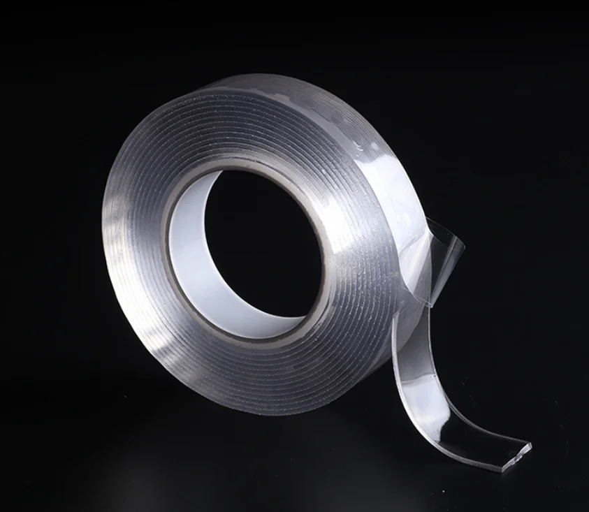 

1mm thick 2m long reusable removable transparent clear double-sided magical magic washable seamless nano tape ivy grip tapes