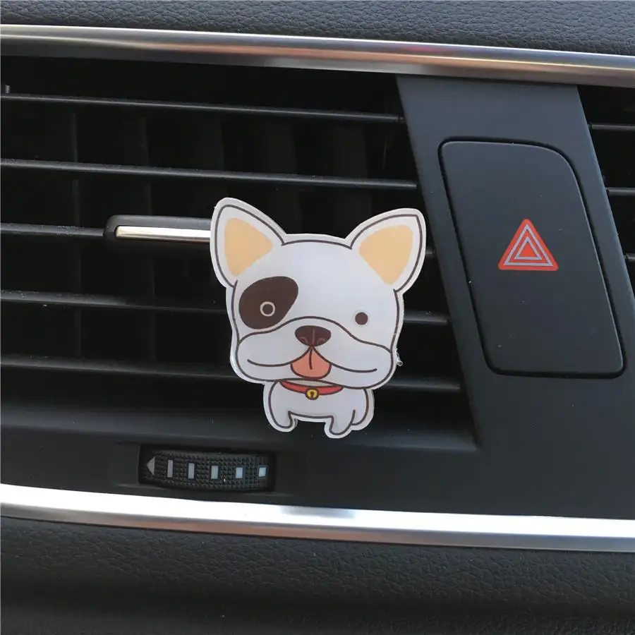 Милый щенок серии акриловый автомобильный Стайлинг орнамент кондиционер духи собака Леди автомобиль освежитель воздуха - Название цвета: R