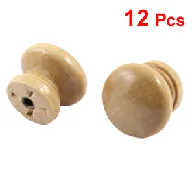 Uxcell 12pcs Light Color Wood Cabinet Closet Drawer Door Pulls