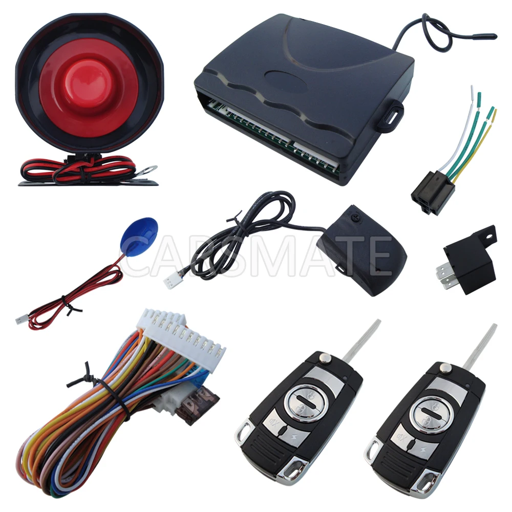 In Stock One Way Car Alarm System With Flip Key Remote Transmitters
