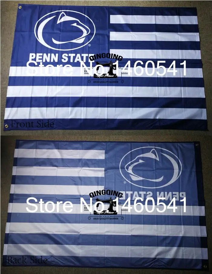 Penn State Nittany Lions With Modified US Flag 3ft x 5ft Polyester NCAA