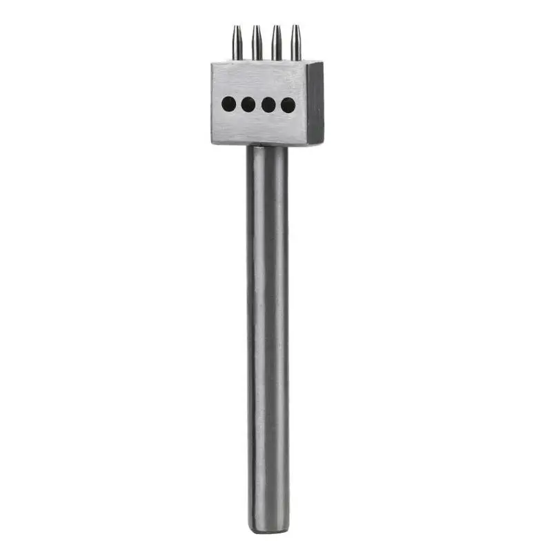 4 Prong DIY 5 мм Кожа ремесло перфорационный инструмент ряд круговой резак вышивка 2/4/6 зубец piercers для кожи расстояние между отверстиями инструмент - Цвет: 4 Prong