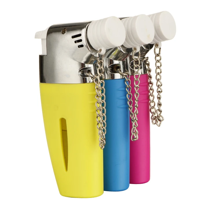Buy 100pcs/lot Colorful Refillable gas lighter jet lighter Torch Butane