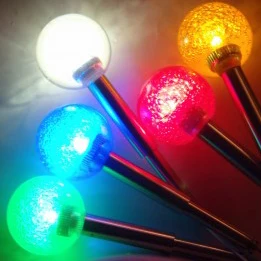 

Free shipping 2PCS/lot Colorful LED Glitter Lighted Illuminated Joystick Arcade Stick Beautiful 7 color flashing joystick
