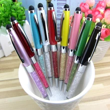 1000 шт. 2 в 1 кристалл Ультра-мягкие дать Stylus Сенсорный экран ручка для iPhone планшетных леди девушка свадебные подарки индивидуальный дизайн логотипа