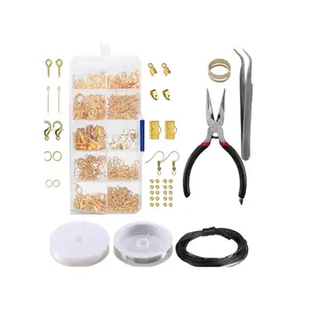 

Jewelry Findings Set Jewelry Making Kit Starter Kit Jewelry Earrings Beading Making & Repair Hand Tools Kit Pliers Beads Wire