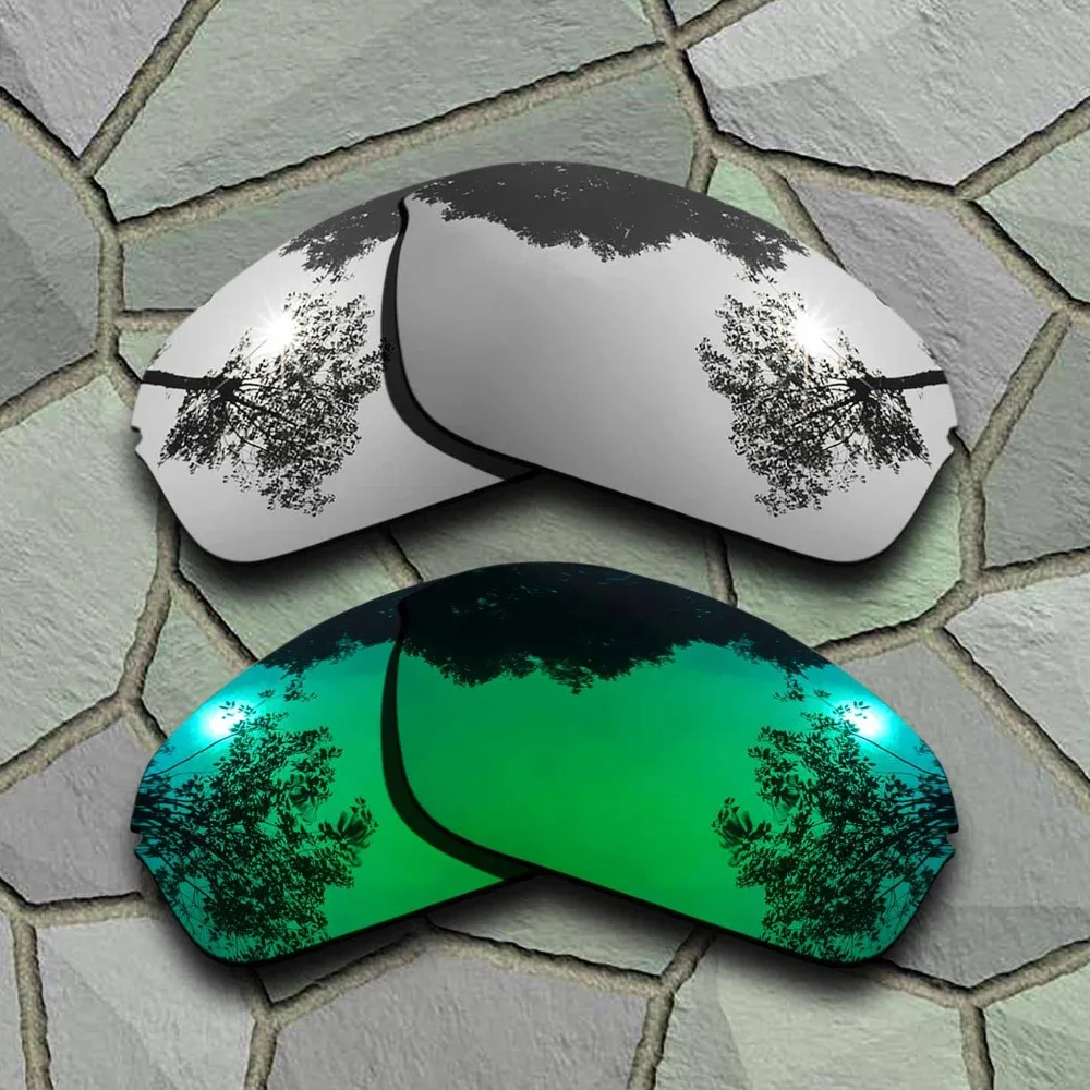 Lenti Di Ricambio Polarizzate Per Occhiali Da Sole In Titanio Cromato E Verde Giada Per Oakley Half Wire 2.0