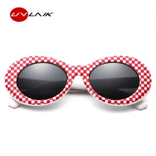 UVLAIK очки в стиле Курта Кобейна, мужские защитные очки, солнцезащитные очки для женщин, фирменный дизайн, овальные очки, ретро оттенки, UV400, солнцезащитные очки