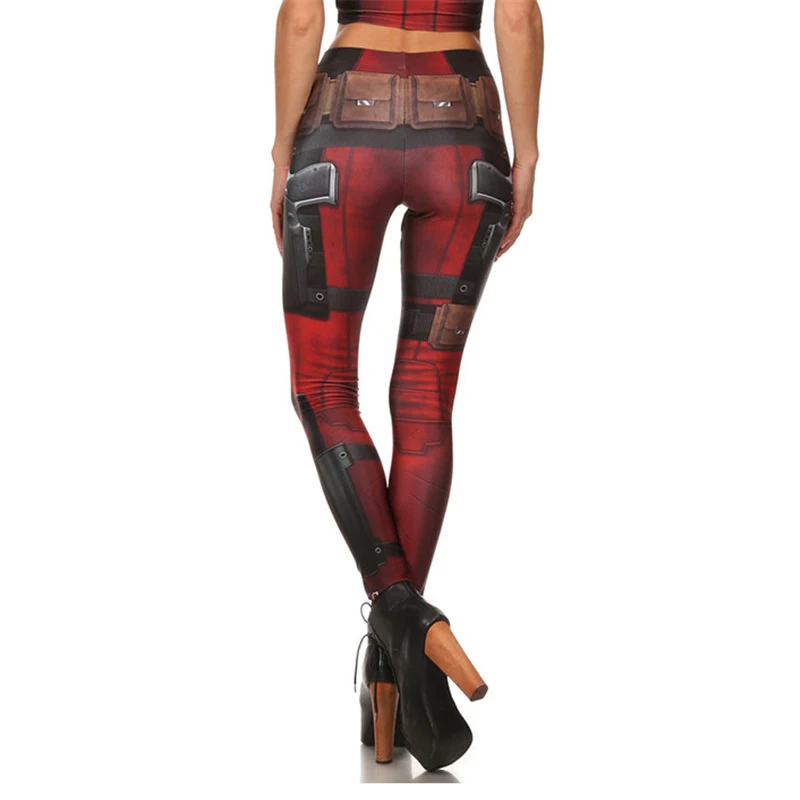 FCCEXIO Весенняя мода супер герой Дэдпул 3D печатных Legins Для женщин леггинсы, штаны для тренировки с высокой талией, для фитнеса лосины