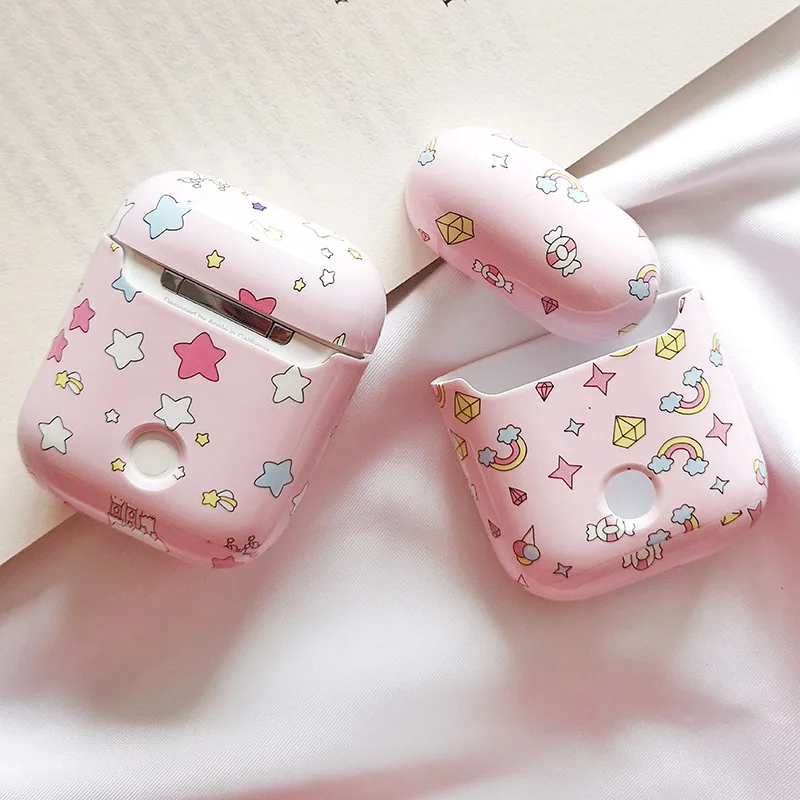 Для Apple Airpods 2 Чехол Жесткий ПК чехол для наушников Футляр Пластиковая картина с