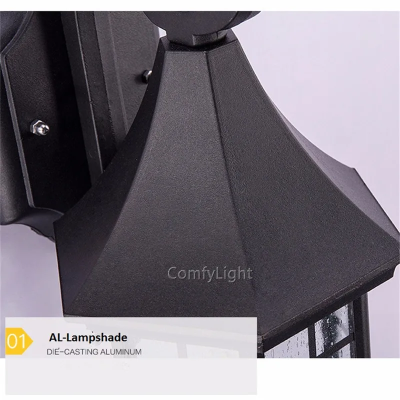 Sconce da Lâmpada de Vidro do Vintage Lâmpada de Parede ao ar Pátio com Jardim Varanda à Prova Iluminação de Parede Livre Levou Villa Designer Real Casa - Pátio d' Água 16 villa designer real casa pátio com jardim
