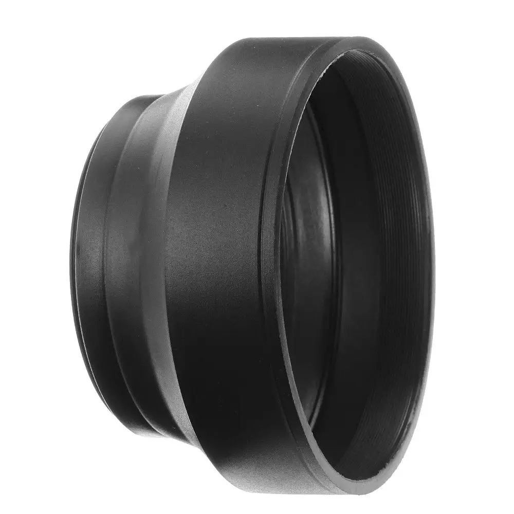 58mm 3-Stage Collapsible Rubber Hood for lens with 58mm screw thread UK SELLER!! 
