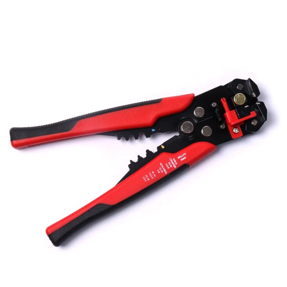 

New 1Pcs Multi Functional Carbon steel & plastic Automatic Wire Cable Stripper Crimping Pliers Terminal Straight handle Pliers