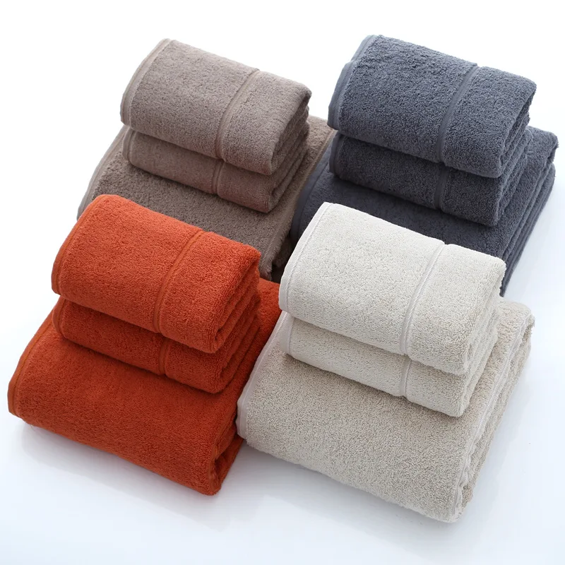 

Morigins 3Pcs Bath Towels Sets Women's Men's Family Family Bathroom Big Size Solid Color Soft Comfortable Towel Absorbent Towels