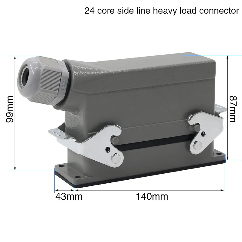 Прямоугольные сверхмощные разъемы H24B-HE-024-1 24 pin line 16 a500v винтовые ножки авиационной вилки сбоку