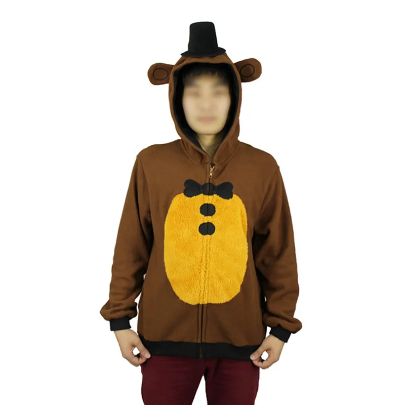 Толстовка на молнии с капюшоном FIVE NIGHTS AT FREDDY'S FREDDY FACE HAT EARS FNAF