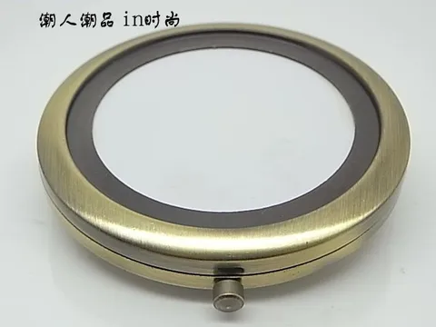 Espelho de Maquilhagem de Cobre-dhl Espelho Compacto Faça Você Mesmo Metal Portátil Frete Grátis 100 Pcs